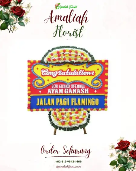 Sewa Papan Bunga Traji